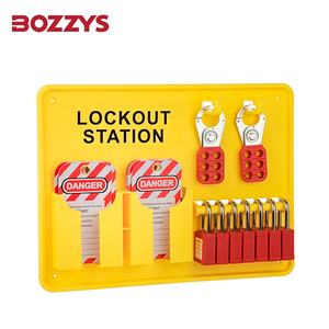 Estaciones de bloqueo de candado abierto montadas en la pared del fabricante OEM 18 posiciones de candado Bloqueo industrial-Puerta de plástico etiquetada - Product Image 1
