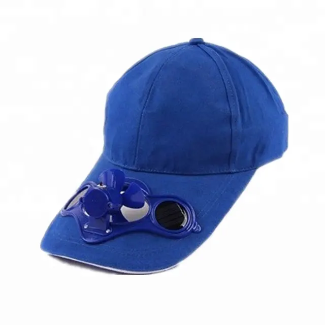 Wholesale solar fan plain sport baseball cap dad hat for climbing