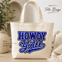 Écussons à Paillettes Personnalisés en Gros – Badges Brodés Western « Howdy Y'all » pour Accessoires Vestimentaires, MOQ 50 pièces, Conception Gratuite
