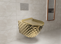 SDAYI luxe en céramique or et noir commode électrolytique chaise de toilette musulman une pièce tenture murale toilette