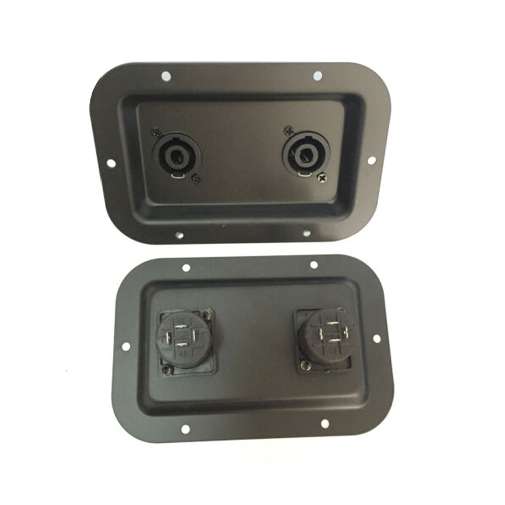 Двойной разъем Speakon доска металлическая накладка для Джек разъёма spikon динамик разъем для сцены и громкое гитарный усилитель шкаф 137x90 мм, комплект из 2 предметов