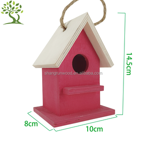 Afneembaar Handgemaakt Vogelhuisje Rustiek Natuurlijk Buiten Hangend Massief Houten Vogelhuisje - Product Image 5
