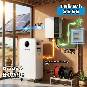 Sistema de Energía Solar de 16 kWh, 51.2V LiFePO4, 314 Ah, Iones de Litio, MPPT, Inversor de 15 <span class=keywords><strong>kW</strong></span>, Soporte de Montaje para Panel Solar, Almacenamiento de Energía Doméstica - Product Image 1