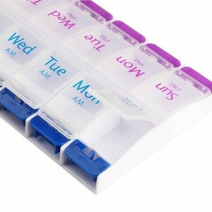 Pastillero Semanal Multidosis AM/PM con Botón de Recordatorio y Organizador de Medicamentos con Botón de Recordatorio para Tabletas - Product Image 4