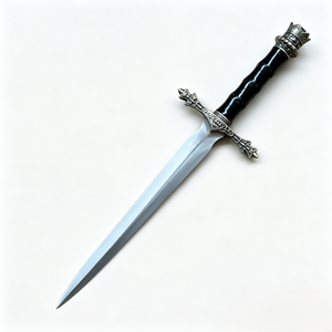 Espada Corta Miniatura de 35cm y 0.15kg, Diseño Vintage de El <span class=keywords><strong>Señor</strong></span> de los Anillos con Relieve de Ángel y Mango en Forma de Corona, Ideal para Colección y Cosplay - Product Image 4