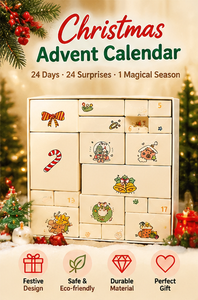Boîte de calendrier de l'avent de Noël personnalisée avec 24 compartiments, emballage cadeau de Noël avec impression de logo pour les promotions saisonnières - Product Image 4