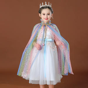 Disfraz de Princesa <span class=keywords><strong>Sirena</strong></span> Congelada para Niñas, Vestido de Poliéster con Capa para Halloween, Disfraces de TV y Películas para Niños - Product Image 1