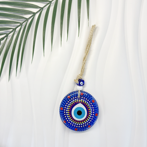 Colgante pintado e impreso de estilo étnico, colgante de coche de ojo del diablo extragrande acrílico, estilo tribal - Product Image 6