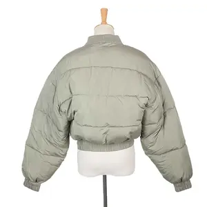Chaqueta personalizada de Otoño/Invierno para mujer, chaqueta informal corta con cremallera para exteriores