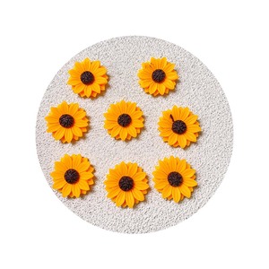 Cabujones de Resina Acrílica de Girasol de 24MM, Planos, Marrones, Florales, Pequeños, Kawaii, Adornos Sueltos para Proyectos DIY - Product Image 5