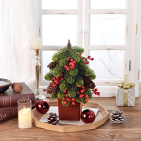 SHUANGYUAN Árbol de Navidad Miniatura de Sobremesa al por Mayor con Adornos Personalizables DIY, Regalos Perfectos, Decoración para Puerta para Uso Festivo