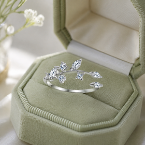 Anello Aperto Regolabile Geometrico in Cristallo Marquise per Donne, Elegante Gioiello di Moda per Ogni Giorno - Product Image 6