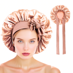 <span class=keywords><strong>Bonnet</strong></span> de <span class=keywords><strong>nuit</strong></span> en satin <span class=keywords><strong>bonnet</strong></span> de <span class=keywords><strong>nuit</strong></span> en satin avec bandeau à nouer pour la tête chapeau pour femmes <span class=keywords><strong>cheveux</strong></span> tressés <span class=keywords><strong>bouclés</strong></span> pour le quotidien - Product Image 5