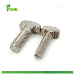 <strong>T</strong>-Head Square Neck <strong>Bolt</strong> DIN 186-1 Steel Assorted Titanium Plastic Aluminium Nylon Nickel Inch 1/4 Metric M6 - Product Image 2