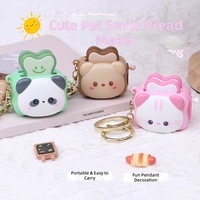Porte-clés pendentif Kawaii en forme de pain grillé et crème au beurre, moelleux, à remontée lente et rebondissant, anti-stress, jouet alimentaire fantaisie, vente en gros