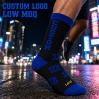 Chaussettes de sport noires à logo personnalisé avec motif 4TH WARD pour le baseball et la course à pied