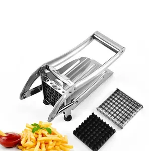 Kitchen Accessories Commercial Food Grade Manual Vegetable Tool Potato Fries Slicer Heavy Duty Stainless Steel French Fry Cutter