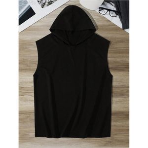เสื้อกล้ามมีฮู้ดสำหรับผู้ชาย FOXA ไซส์ใหญ่ ผ้าฝ้ายระบายอากาศ เหมาะสำหรับออกกำลังกายและเล่นกีฬา - Product Image 6