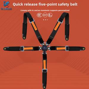 Sainuo 5点レーシングシート安全ベルト高強度アルミ合金改造レーシングカー用 - Product Image 2