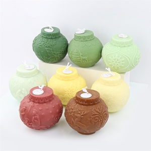 Nouveau moule en silicone <span class=keywords><strong>pour</strong></span> bougie boule gaufrée thème Noël et Carnaval, <span class=keywords><strong>pour</strong></span> ornements de Noël (fleur, flocon de neige, élan) et porte-bougie boule <span class=keywords><strong>pour</strong></span> bougies votives et chauffe-plat - Product Image 4