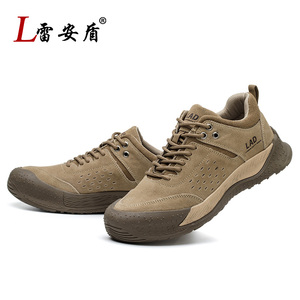 Leiandun Sneakers sportive da <span class=keywords><strong>uomo</strong></span> con punta bassa in acciaio pelle scamosciata suola in gomma <span class=keywords><strong>scarpe</strong></span> da lavoro di sicurezza per la fabbrica - Product Image 2