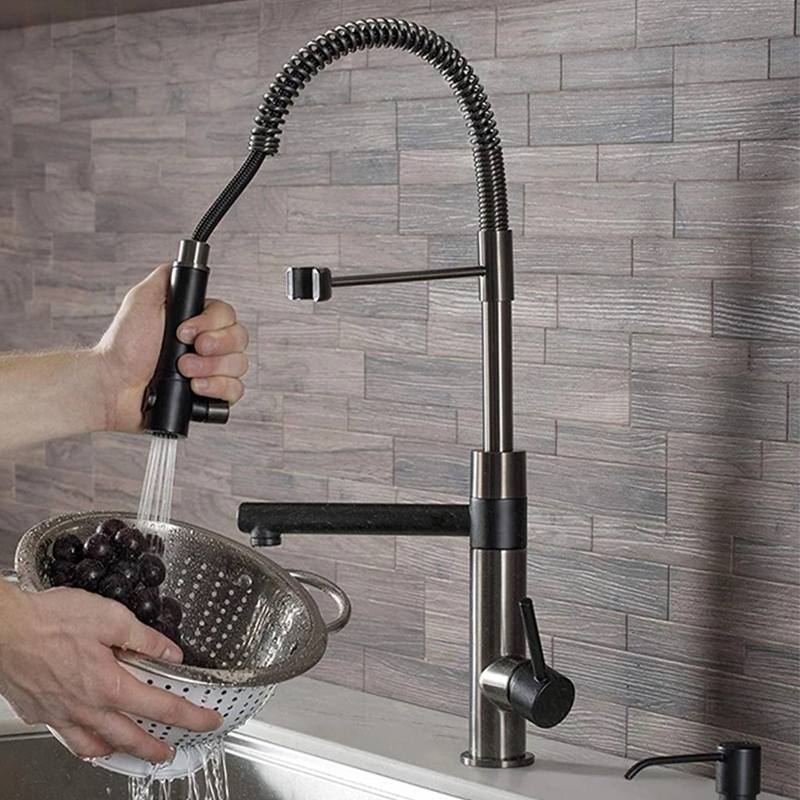 Dual functional kitchen pull faucet Spring kitchen pull faucet