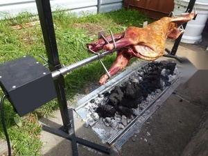 Moteur <span class=keywords><strong>de</strong></span> tournebroche BBQ 20 kg 12V/240V portable pour camping extérieur - Product Image 4