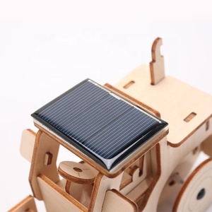 Energia solar de madeira 3d estrada rolo, diy, educação, brinquedo solar - Product Image 3