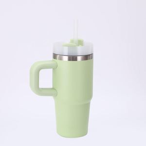 Toddler Stainless Steel 14oz Vacuum Insulated Cup <b>with</b> Straw Lid <b>Handle</b> <b>Travel</b> Drinking <b>Mug</b> - Product Image 6
