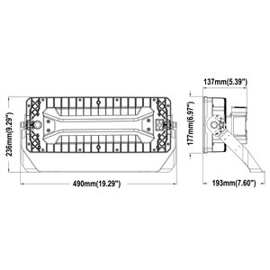 Faro LED Beghelli 32x49x14 cm per Grandi Aree, Illuminazione Esterna ad Alta Potenza - Product Image 2