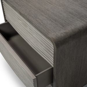 Table de chevet Shabby Chic Mid-Century Modern en bois avec 3 tiroirs de rangement - Product Image 2