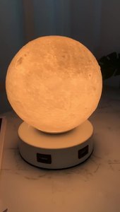 Lámpara de Carga USB Creativa, Decoración de Dormitorio Infantil, Lámpara de Luna 3D, Lámpara de Noche de Escritorio - Product Image 6