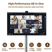 Televisor Inteligente de 27 Pulgadas con Batería, Monitor LCD Móvil para Publicidad, Android 15, Televisor Portátil Moderno con Pantalla Táctil, Tablet PC