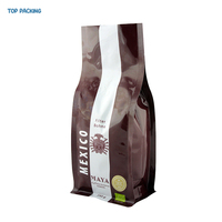 Emballage de café 250g 500g, sacs d'emballage de grains de café en papier d'aluminium à impression personnalisée avec Valve et cravate en étain