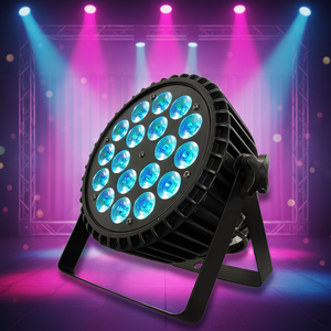 Luz LED Par Delgada de 18x10W, Aluminio, RGBW 4 en 1, Control DMX512, 200W, para Fiestas, Bares, Discotecas, Conciertos - Product Image 1