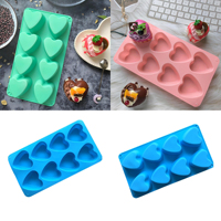Grand moule à gâteau en silicone en forme de cœur, qualité alimentaire, jetable, résistant au four, fabriqué en Chine, pour la cuisson de bonbons, outil à gâteau