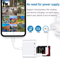 Convertidor Hub USB-C 4 en 1 de Alta Calidad, Lector de Tarjetas de Memoria SD y TF, Compatible con Carga Rápida USB 3.0 para Dispositivos USB C