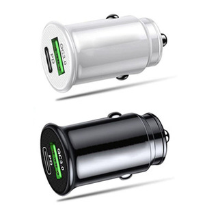 Mini PD <b>Car</b> <b>Charger</b> 20W <b>USB</b> Type <b>C</b> Fast Charging Dual Port QC3.0 For Vehicle Use - Product Image 1