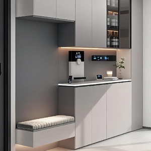 Moderno e minimalista porta d'ingresso con scarpiera mobile in legno massello e MDF per la casa mobili per il soggiorno corridoio di stoccaggio - Product Image 2