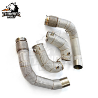Accessoires d'échappement automobile HT, downpipe à flux libre haute performance, ajustement parfait pour BMW F90 M5 S63 4.4T V8 2018-2023 avec bouclier thermique