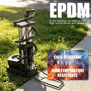 BAIMEI 120psi High Pressure Bicycle Tire <strong>Pump</strong> Portable Floor Air <strong>Pump</strong> with Gauge and Mini Foot <strong>Pedal</strong> - Product Image 3