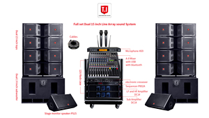 Venta caliente VT4889 Dual <span class=keywords><strong>15</strong></span> pulgadas altavoces de matriz de línea profesional de alta potencia pequeño altavoz al aire libre conjunto completo T.I PRO AUDIO - Product Image 4