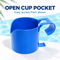 Support de verre et étagère de rangement en plastique pour piscine, en stock, pour boissons/bière