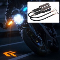 Universal 2PCS Turn Signal Lamp for Motorbikes Scooters Amber Projection Flowing Flash Light Motorcycle Lighting System