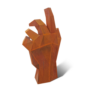 Escultura de acero Corten de mano de estilo de diseño artístico para jardín, paisaje al aire libre, estatuas grandes de Metal - Product Image 2