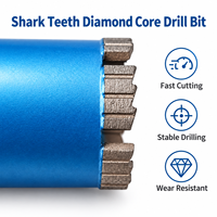 Segments diamantés durables en forme de dents de requin pour le perçage humide du béton, de la maçonnerie et du béton armé, à coupe rapide