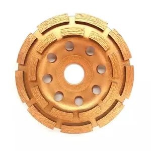230 мм двухрядный алмазный шлифовальный круг в форме чаши, шлифовальный диск для Бетонного Пола, шлифовальный диск для каменной машины, шлифовальная машина