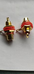 Adaptateur Audio de Terminal de haut-parleur plaqué or <span class=keywords><strong>RCA</strong></span> Phono femelle, connecteurs de prises de panneau de châssis noir et rouge - Product Image 6