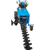 Machine à creuser les tranchées portative à chaîne simple ou double pour l'agriculture, l'irrigation et le drainage des jardins, certifiée CE