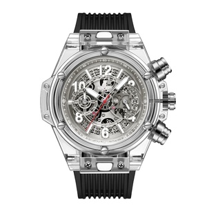 SANDA Creative à la mode 3D évidé montre plaque luminescente 24 heures hommes montre à Quartz Cool et fier - Product Image 1